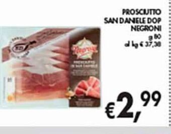 Supermercato Coal Prosciutto san daniele dop negroni offerta