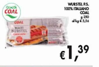 Supermercato Coal Wurstel p.s 100% italiano coal offerta