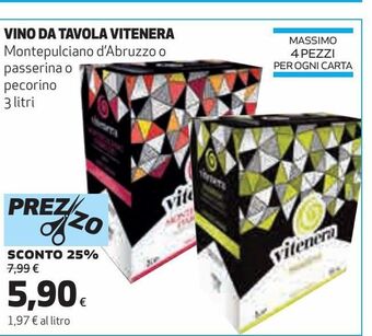 Coop Vino da tavola viternera offerta