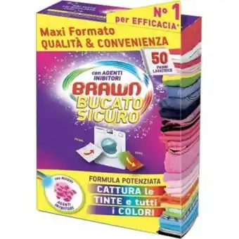 Brawn bucato sicuro in confezione da 50 fogli
