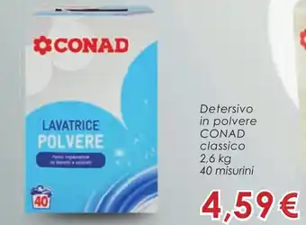 Conad Detersivo in polvere classico 2,6 kg 40 misurini