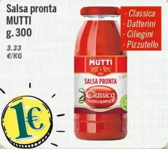Supermercati Dok Mutti Salsa pronta g.300 offerta