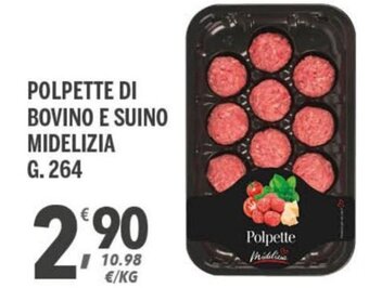 Supermercati Dok Polpette di Bovino e Suino Midelizia g. 264 offerta