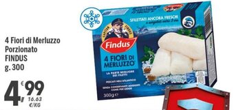 Supermercati Dok Findus 4 Fiori di Merluzzo Porzionato g.300 offerta