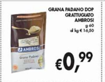 Supermercato Coal Grana padano dop grattugiato ambrosi offerta