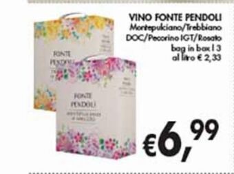 Supermercato Coal Vino fonte pendoli offerta