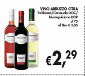 Coal City Vino abruzzo citra offerta
