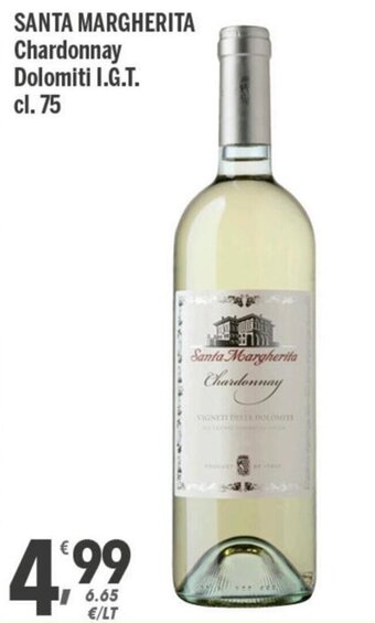 Supermercati Dok Santa Margherita Chardonnay Dolomiti I.G.T. cl.75 offerta
