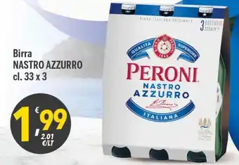 Supermercati Dok Peroni Nastro Azzuro Birra cl. 33x3 offerta
