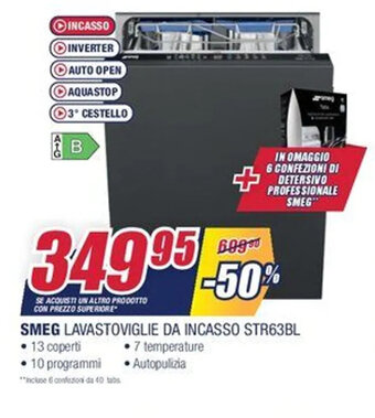 Trony Smeg Lavastoviglie da Incasso STR63BL offerta