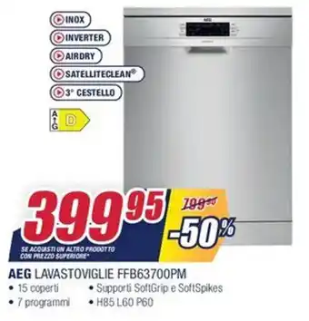 Trony AEG Lavastoviglie FF63700PM offerta