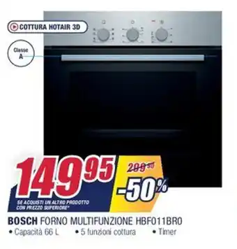 Bosch Forno Multifunzione HBF011BRO