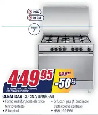 Trony Glem Gas Cucina UN965MI offerta