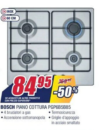 Trony Bosch Piano Cottura PGP6B5B85 offerta