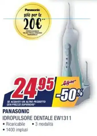 Trony Panasonic Idropulsore Dentale EW1311 offerta