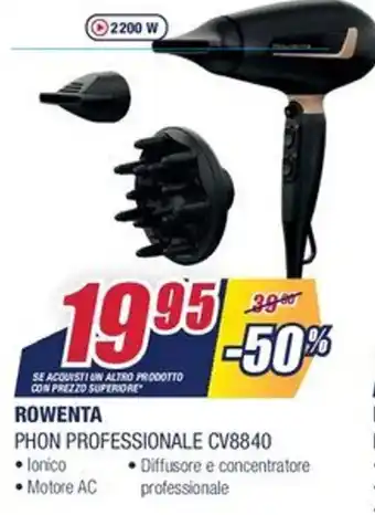 Trony Rowenta Phon Professionale CV8840 offerta