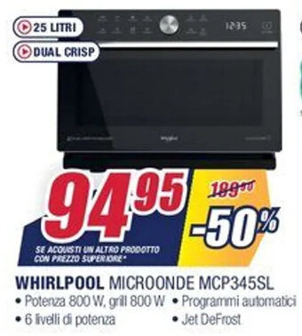 Trony Whirlpool Microonde MCP345SL offerta