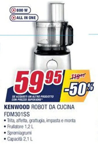 Trony Kenwood Robot da Cucina FDM301SS offerta