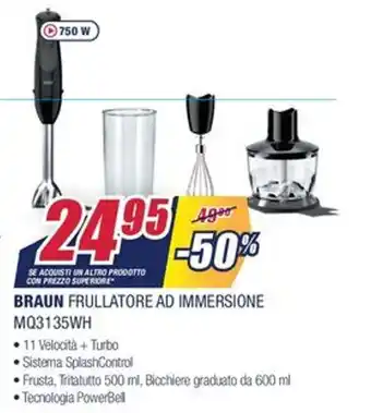 Trony Braun Frullatore ad Immersione MQ3135WH offerta