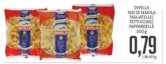 Supermercati Piccolo Divello Nidi Di Semola Tagliatelle/Fettuccine/Pappardelle 500g offerta