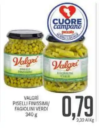 Supermercati Piccolo Valgri Piselli Finissimi/Fagiolini Verdi 340g offerta