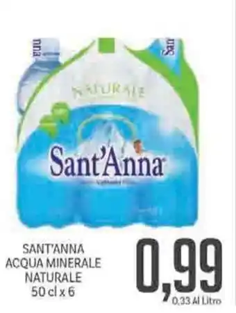 Supermercati Piccolo Sant'Anna Acqua Minerale Naturale 50clx6 offerta