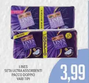 Supermercati Piccolo Lines Seta Ultra Assorbenti Pacco Doppio offerta