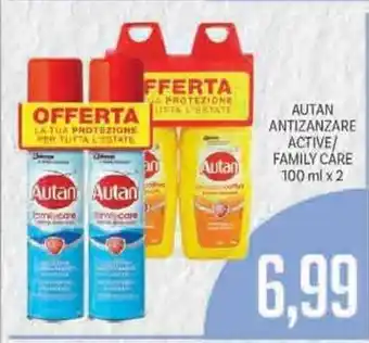 Supermercati Piccolo Autan Antizanzare Active/Family Care 100mlx2 offerta