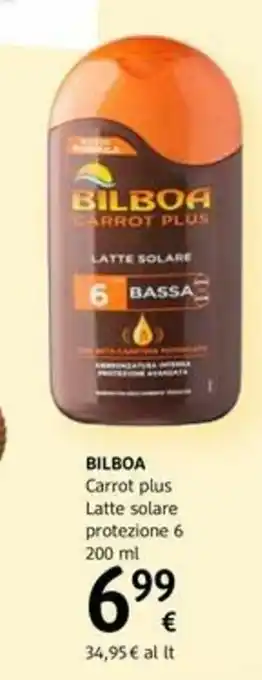 dm drogerie markt Bilboa Carrot plus Latte solare 200ml offerta