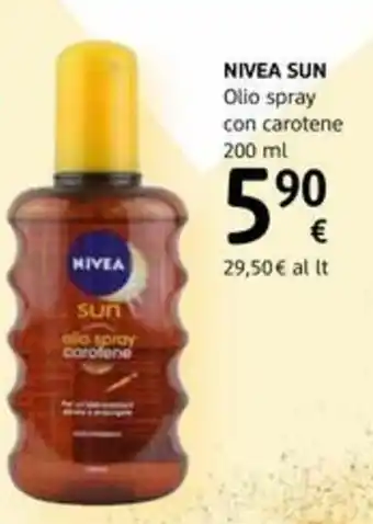dm drogerie markt Nivea Sun Olio spray con carotene 200ml offerta