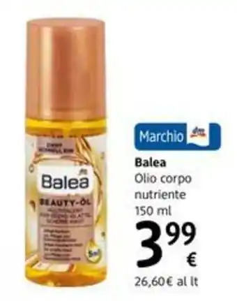 dm drogerie markt Balea Olio corpo nutriente 150ml offerta