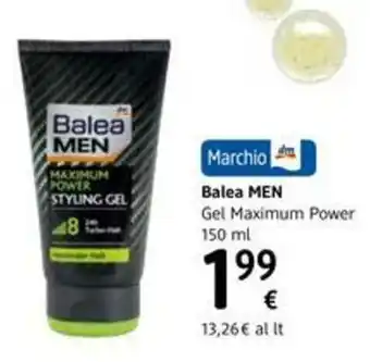 dm drogerie markt Balea Men Gel Maximum Power 150ml offerta