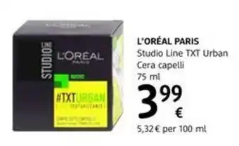 dm drogerie markt L'Oréal Paris Studio Line TXT Urban Cera capelli 75ml offerta