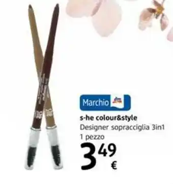 s-he colour&style Designer sopracciglia 3in1