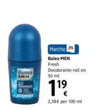 dm drogerie markt Balea Men Fresh Deodorante roll on 50ml offerta