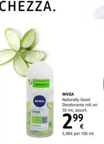 dm drogerie markt Nivea Natural Good Deodornate roll on 50ml offerta