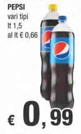 Crai Pepsi vari tipi lt 1,5 offerta