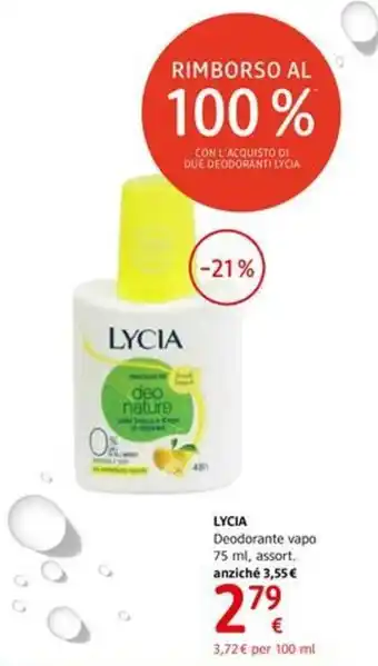 dm drogerie markt Lycia Deodorante wipe 75ml offerta