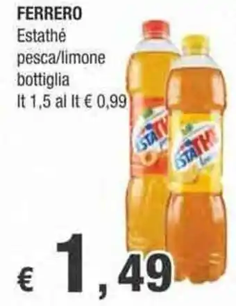 Crai Ferrero Estathè pesca/limone bottiglia lt 1,5 offerta