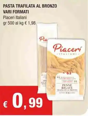 Crai Piaceri Italiani Pasta Trafilata Al Bronzo Vari Formati gr 500 offerta