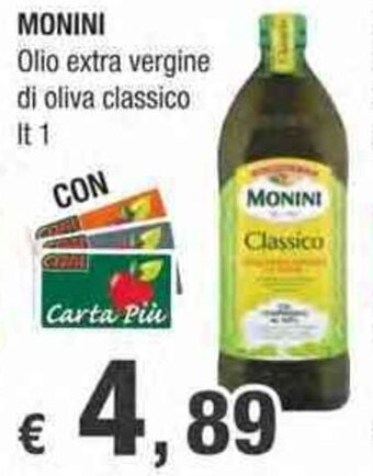 Crai Monini Olio extra vergine di oliva classico lt 1 offerta