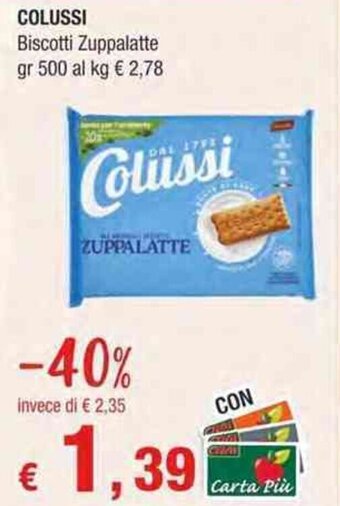 Crai Colussi Biscotti Zuppalatte gr 500 offerta