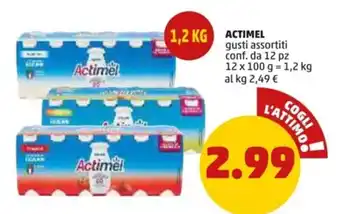 PENNY Actimel gusti assortiti 12 pz 1,2 kg offerta