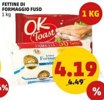 PENNY Fettine di Formaggio Fuso 1 kg offerta