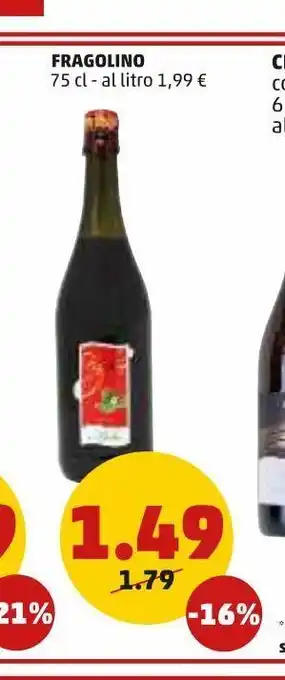 PENNY Fragolino 75cl offerta