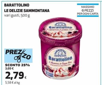 Coop Barattolino le delizie sammontana offerta