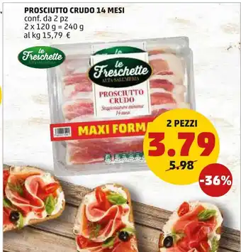 PENNY Prosciutto crudo 14 mesi conf. da 2pz offerta