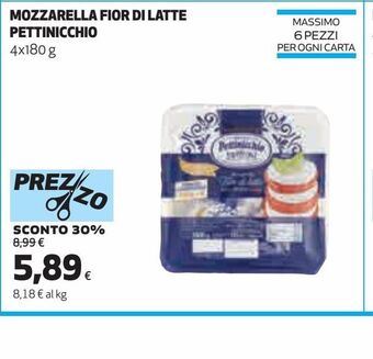 Coop Mozzarella fior di latte pettinicchio offerta