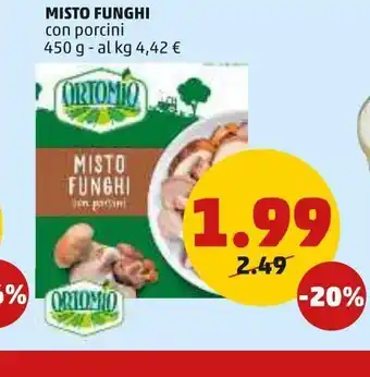 PENNY Misto funghi con porcini 450g offerta