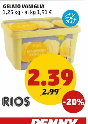 PENNY Gelato vaniglia 1,25kg offerta